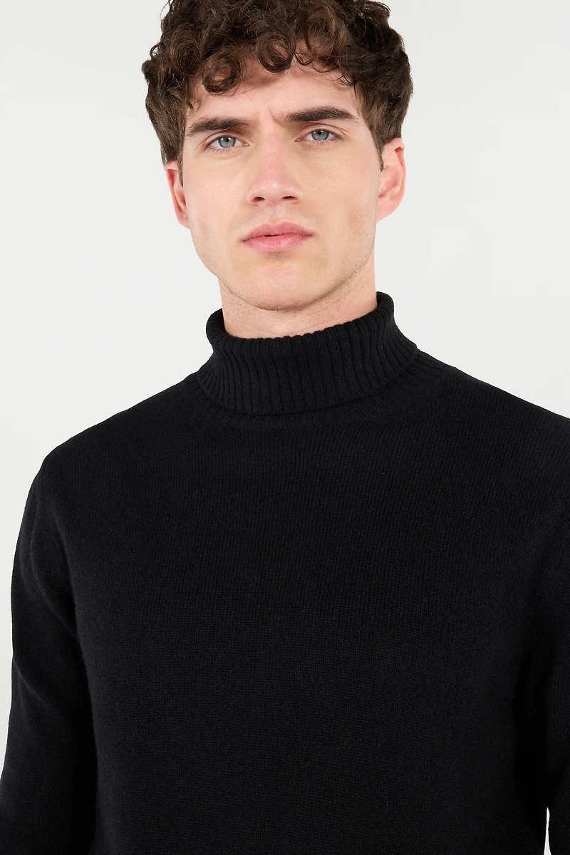 Wool Turtle-Neck Sweater