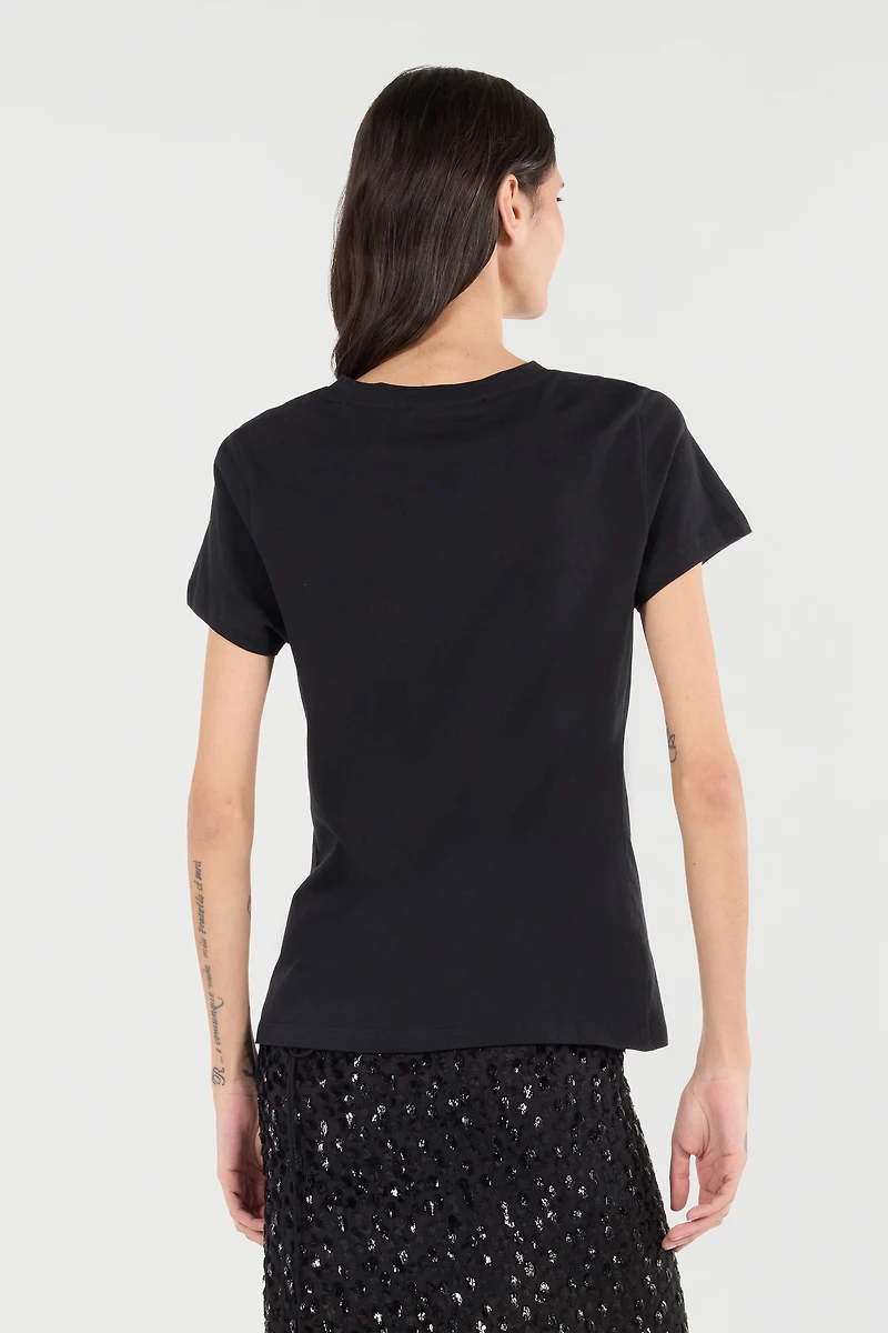 T-Shirt With Used Logo