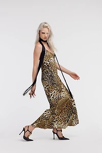 Jaguar Skin print lingerie dress