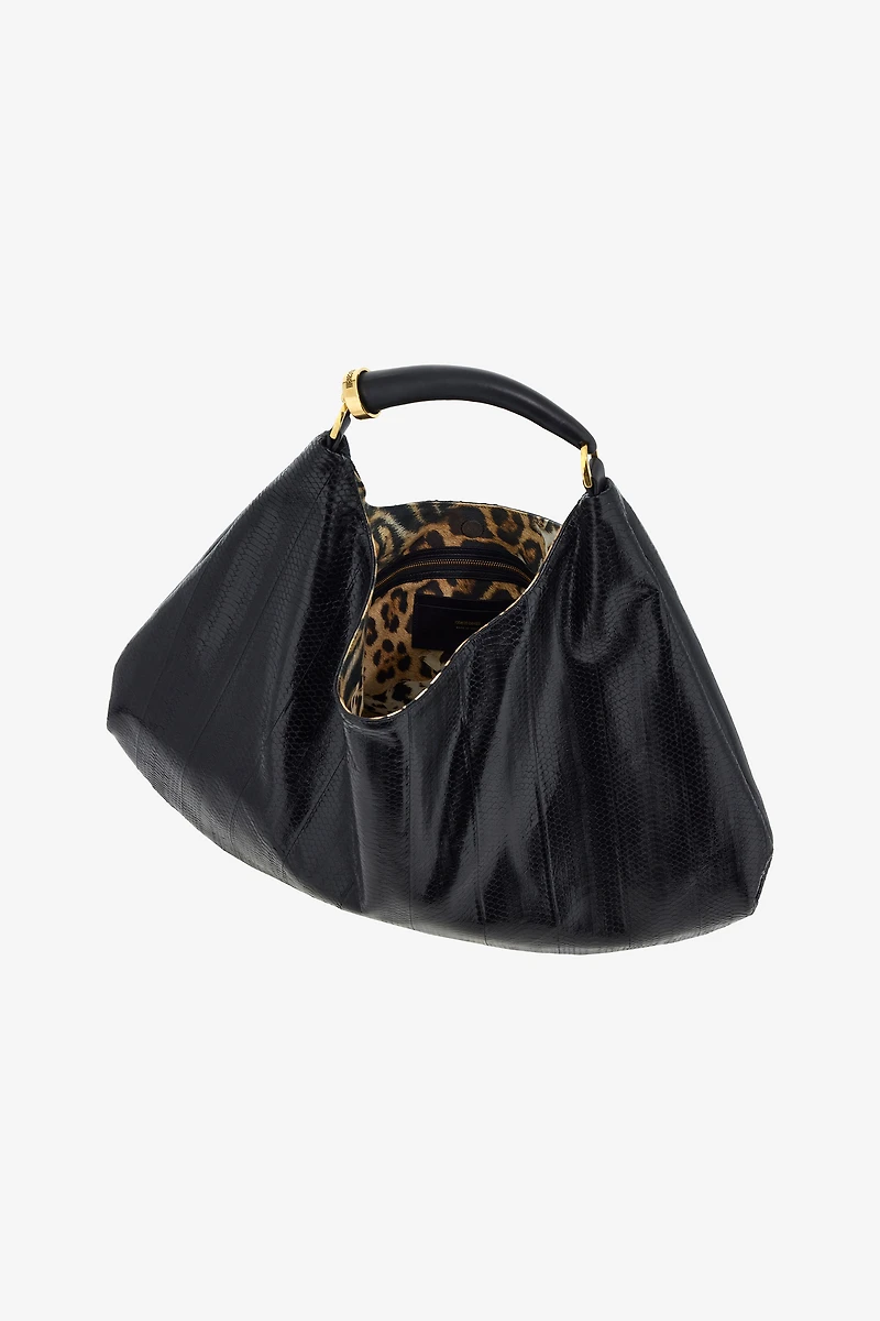 Hobo Bag with Fang Handle