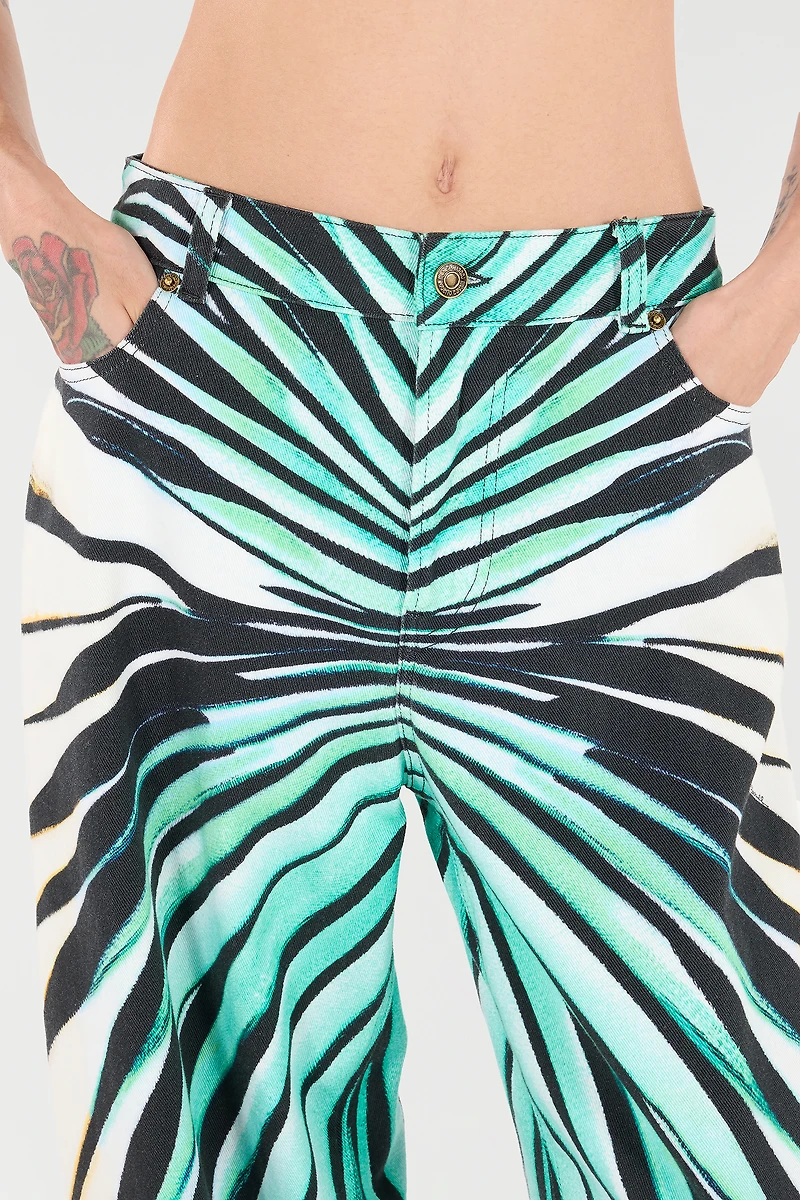 Ray Of Sea Print Trousers