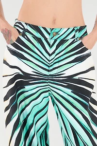 Ray Of Sea Print Trousers
