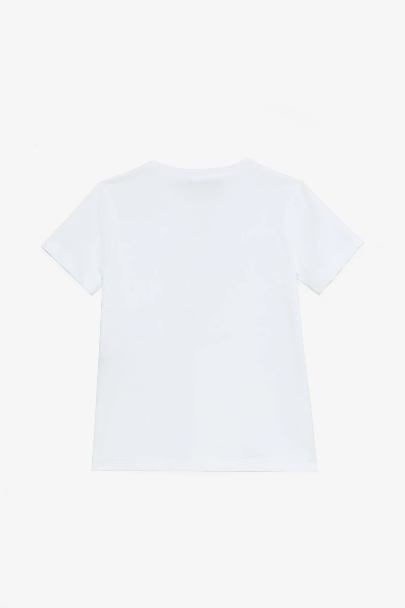 T-Shirt With RC Monogram And Rhinestone Logo