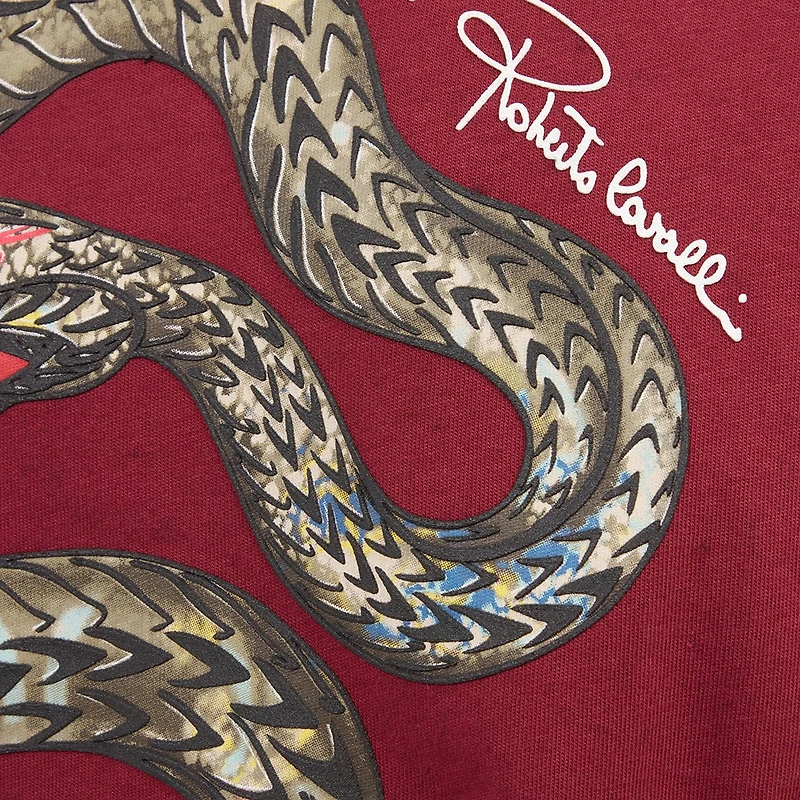 Burgundy Snake Print T-Shirt