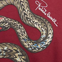 Burgundy Snake Print T-Shirt