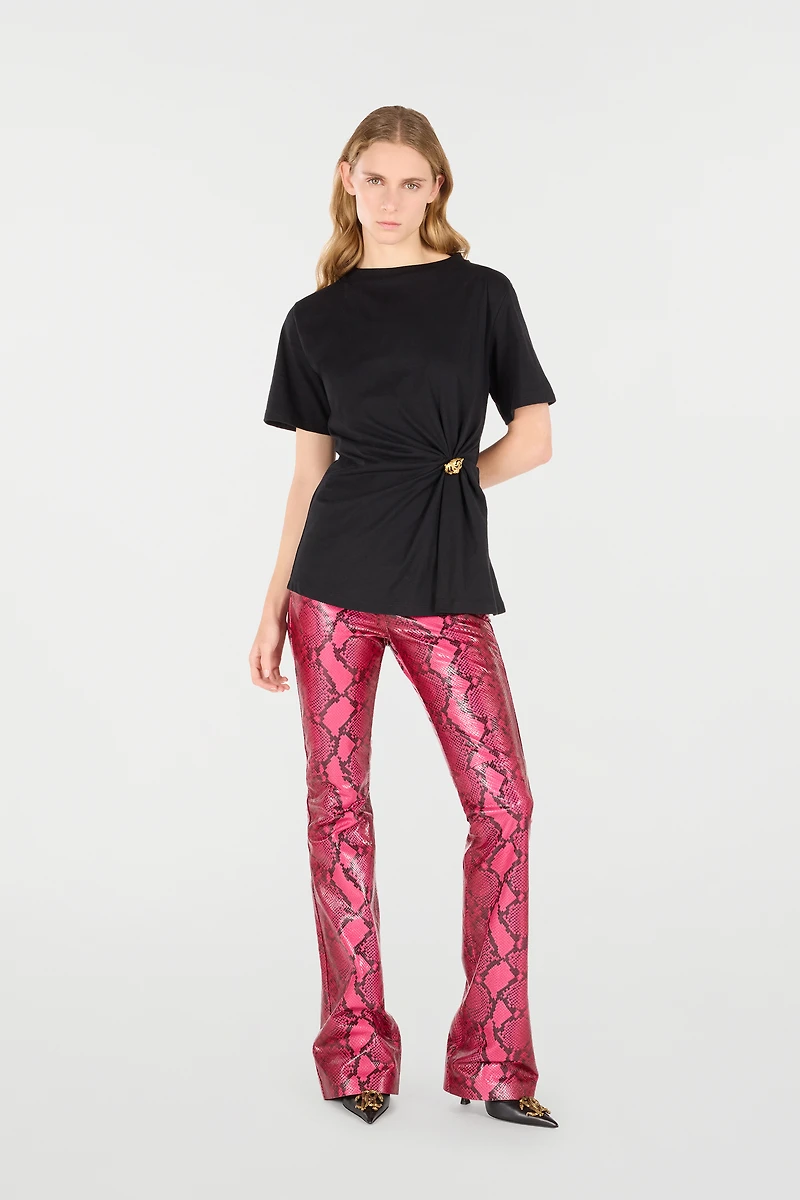 T-Shirt With Jewel Tiger Head