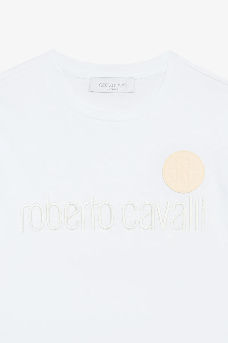 T-Shirt With Lettering And Patch