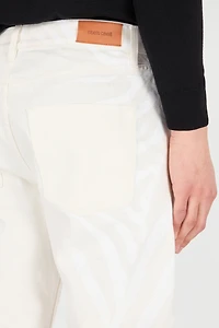 Zebra-Print Five-Pocket Pants