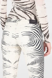 Pants With White Tigress Print