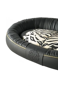 Tiger-Print Dog Bed