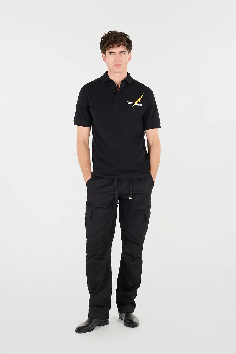 Stretch Cotton Pants With Drawstring