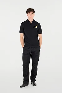 Stretch Cotton Pants With Drawstring