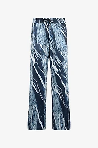 Marble-Print Sports Pants