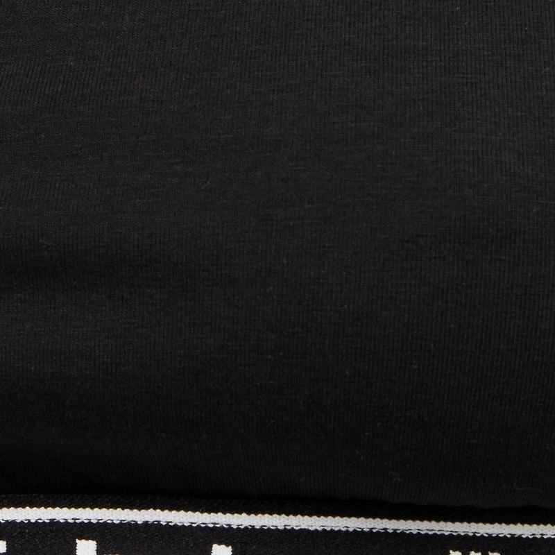 Black Triangle Bra With Logo Band