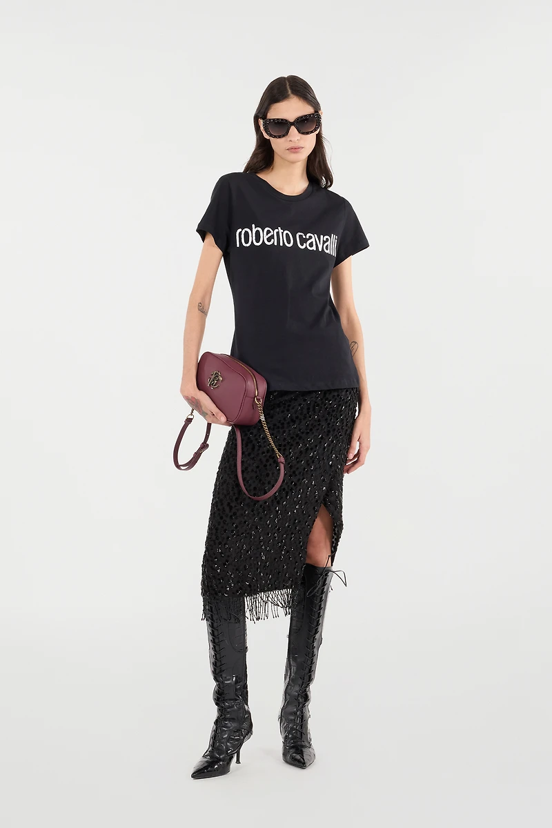 T-Shirt With Used Logo