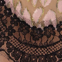 Silk Mini Dress With Lace Inserts