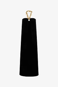 Dress with Gold Leaf Embellishment