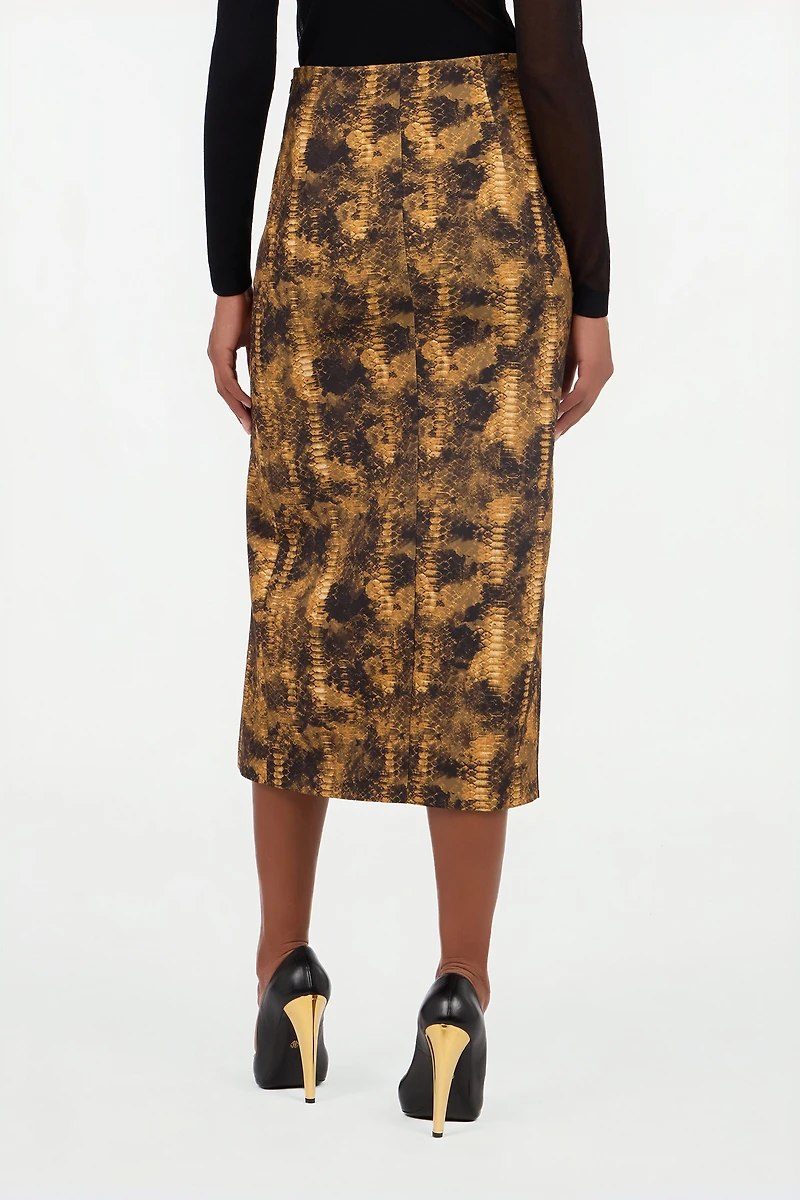 Cobra Print Pencil Skirt