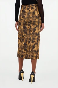 Cobra Print Pencil Skirt
