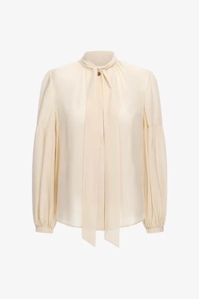 Blouse with Pussy Bow Neckline