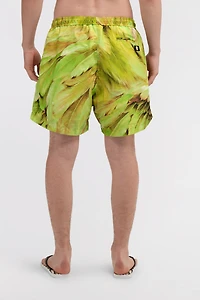 Plumange print swim trunks