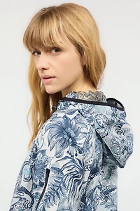 Jungle-Print Hooded Jacket