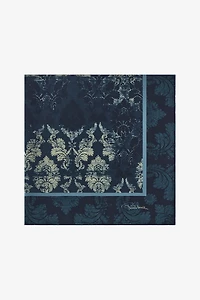 Silk Scarf with Brocade Print