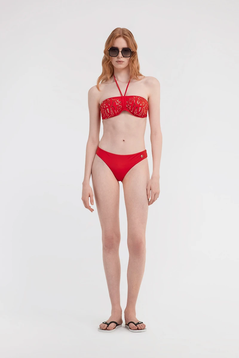 Red Logo Monogram RC Bikini