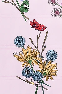 Flower-Print Padded Coat