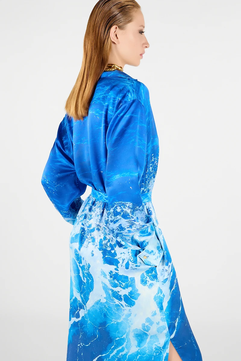 Stretto di Messina Print Dress