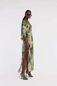 Jungle Print Kaftan Silk
