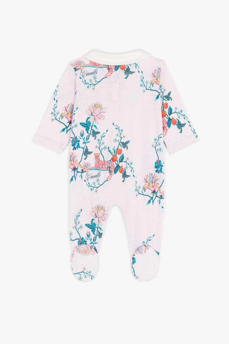 Floral-Print Babygrow Set