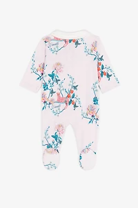 Floral-Print Babygrow Set