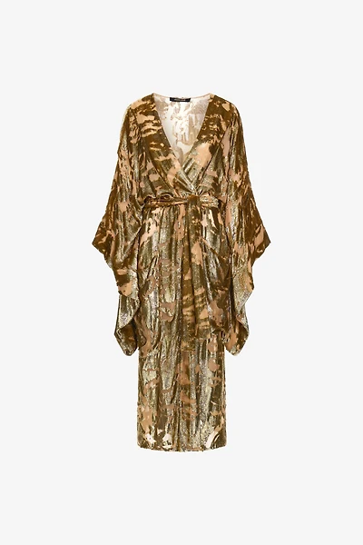 Long Velvet Devore Gown