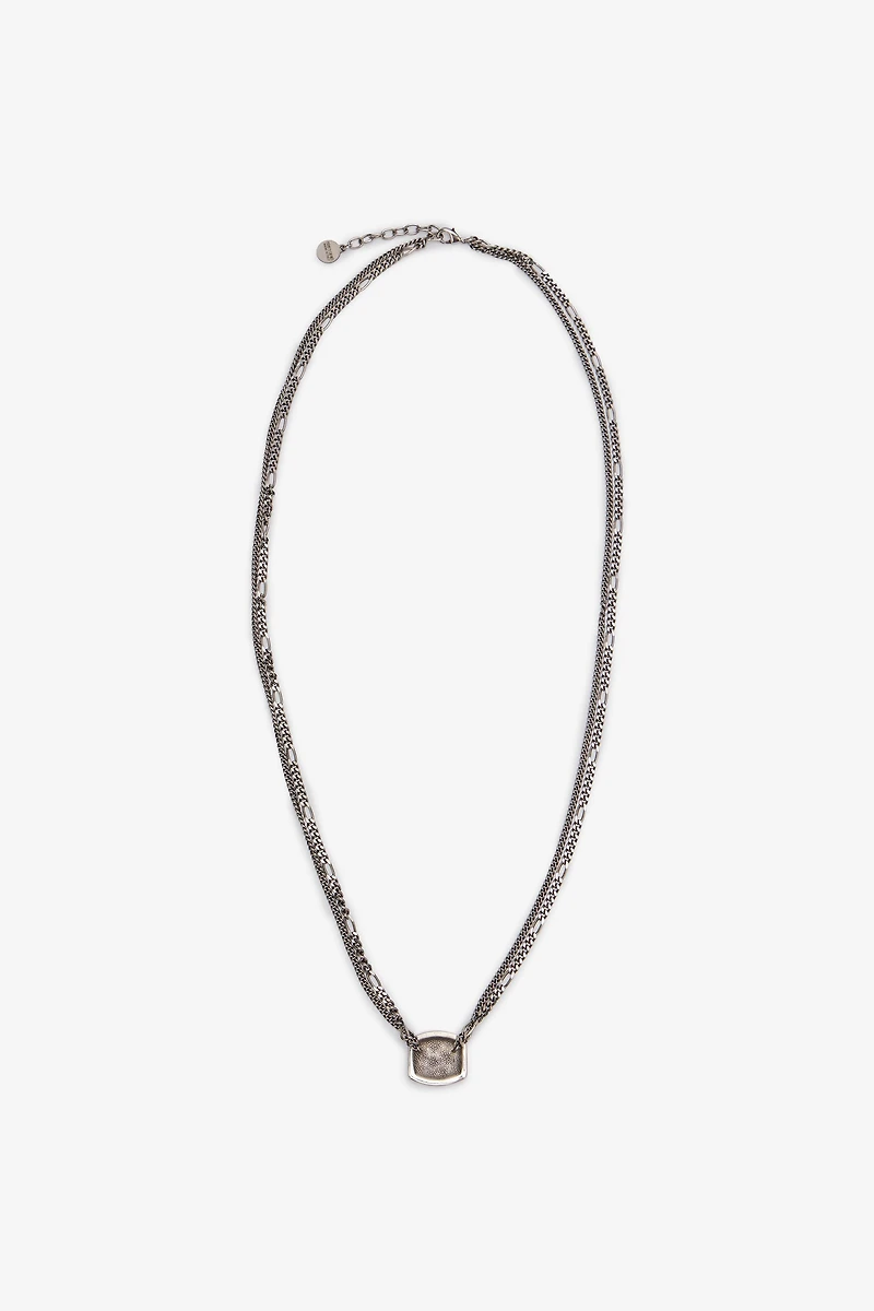 Necklace With Double Chain And RC Monogram