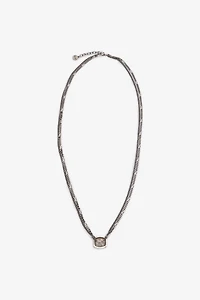 Necklace With Double Chain And RC Monogram
