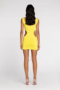 Cut-Out Knit Mini Dress