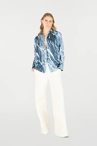 Marble-Print Shirt
