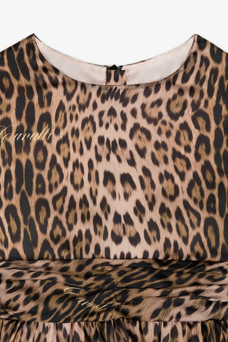 Leopard-Print Silk Dress