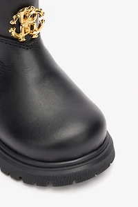 Boots With Buckles And Jaguar Skin Inserts