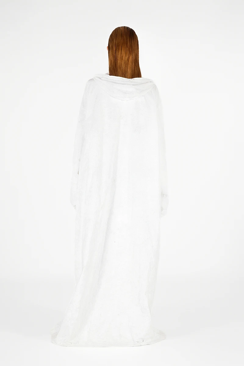 Wall Print Hooded Coat