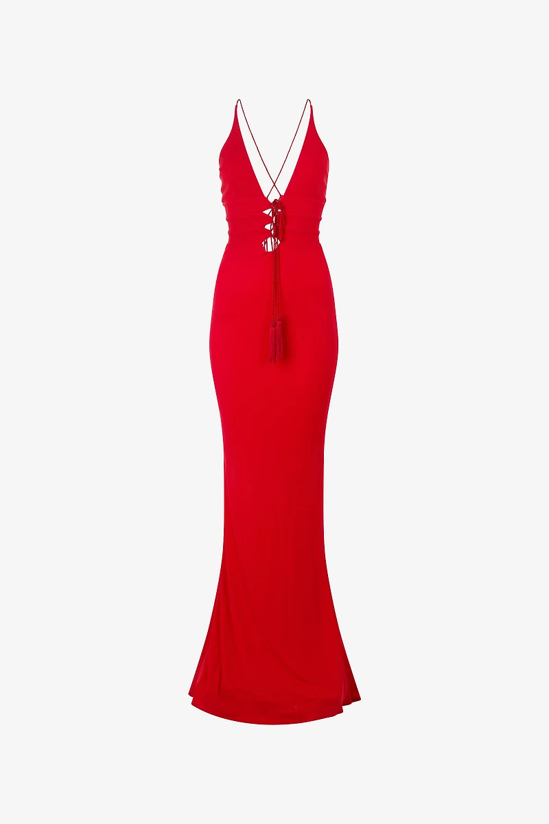 Long Dress With Criss-Cross Detail