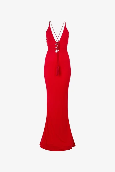 Long Dress With Criss-Cross Detail