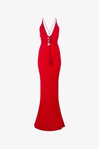 Long Dress With Criss-Cross Detail