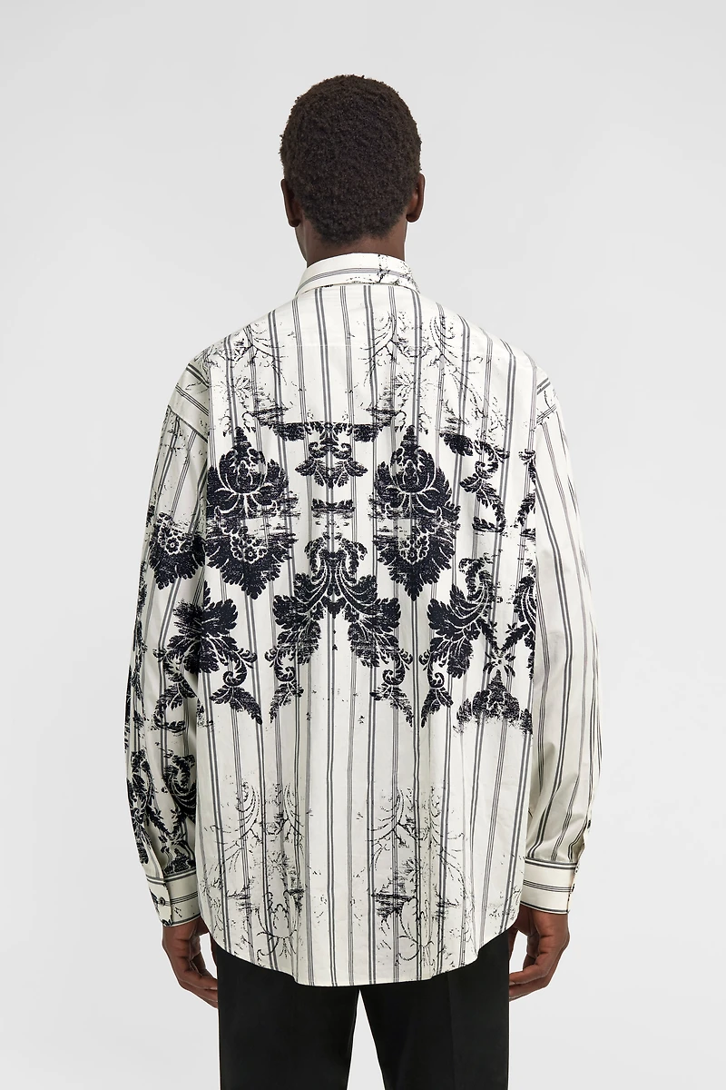 Broccato Print Silk Shirt