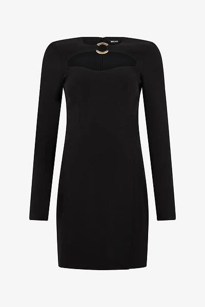 Short dress with long sleeves and cut-out