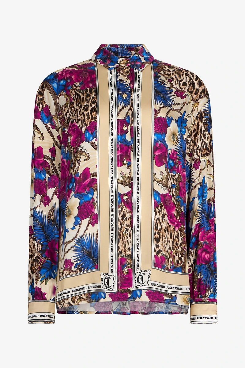 Flower Leopard Print Shirt