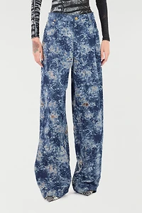 Loose Fit Bleached-Effect Jeans