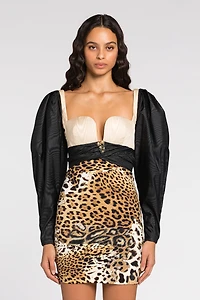 Leopard-print mini dress