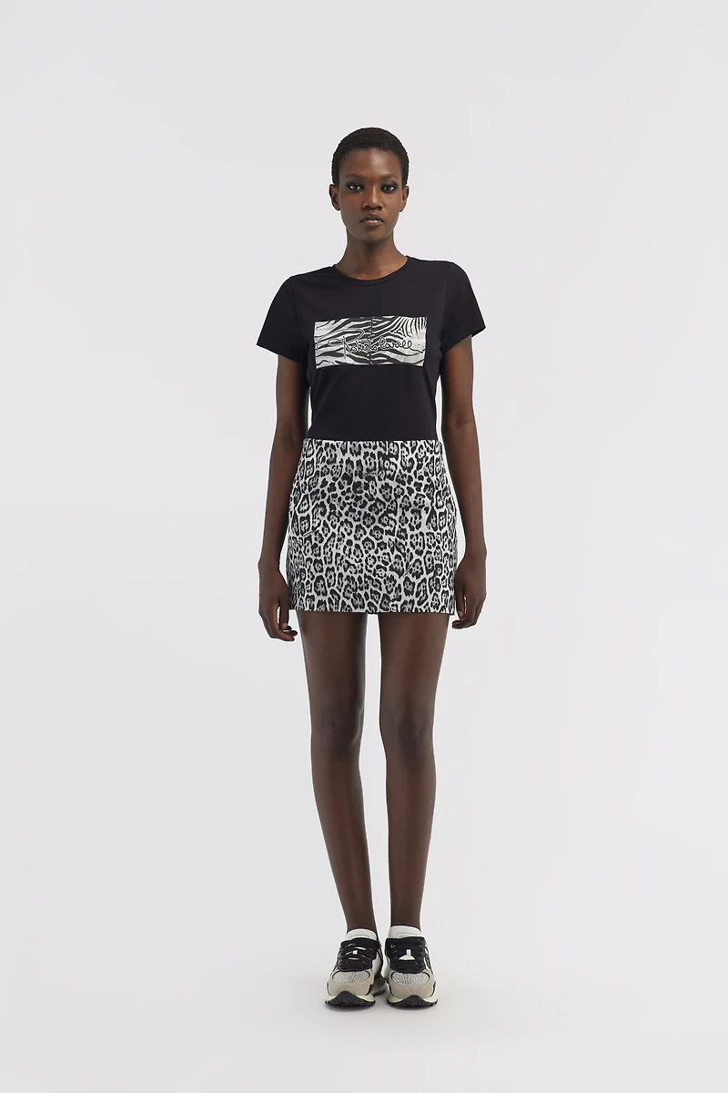 Miniskirt with Leopard print